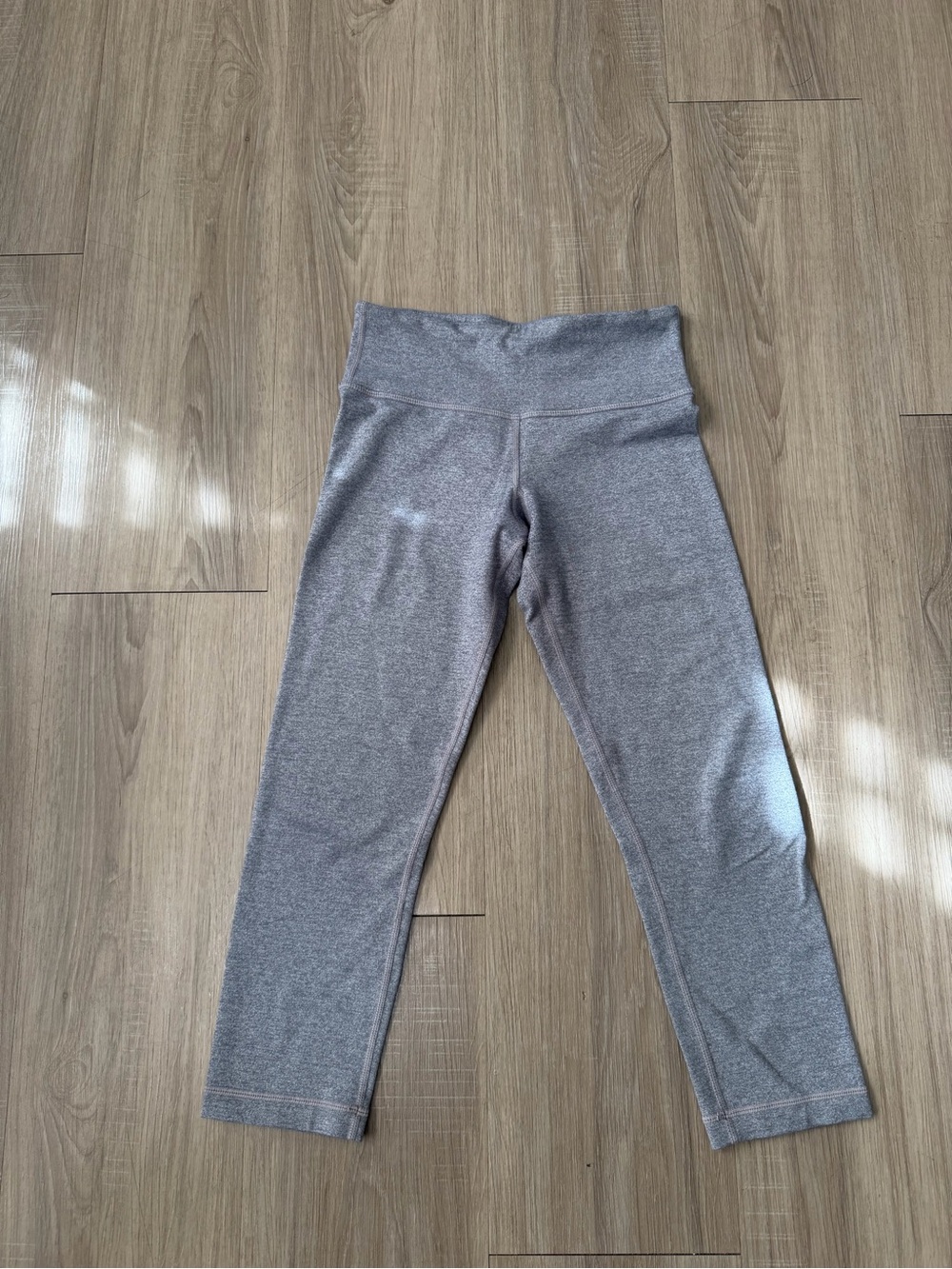 Lululemon Wunder Under Crop Leggings Size 2 Heathered Gray 20.5”